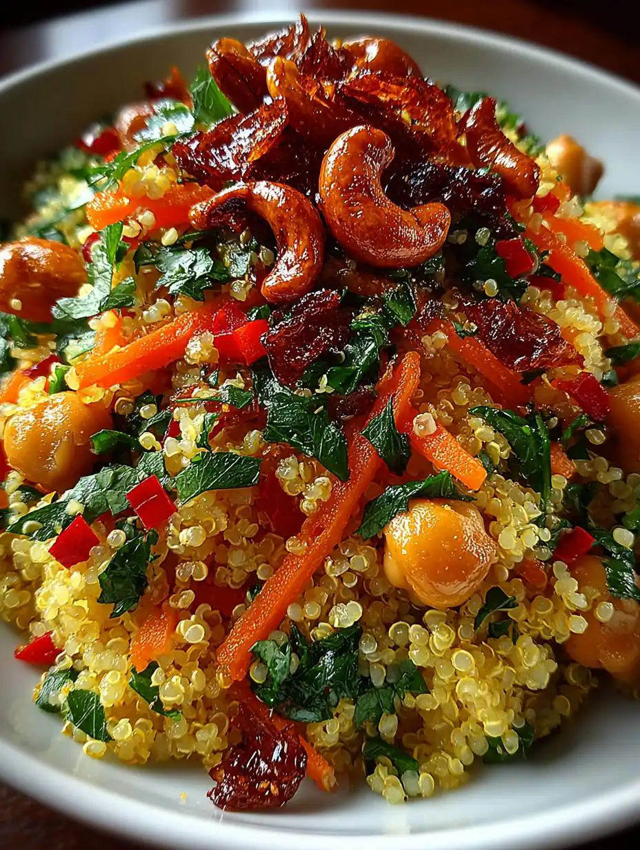 Curry Cashew Chickpea Quinoa Salad - detail 2