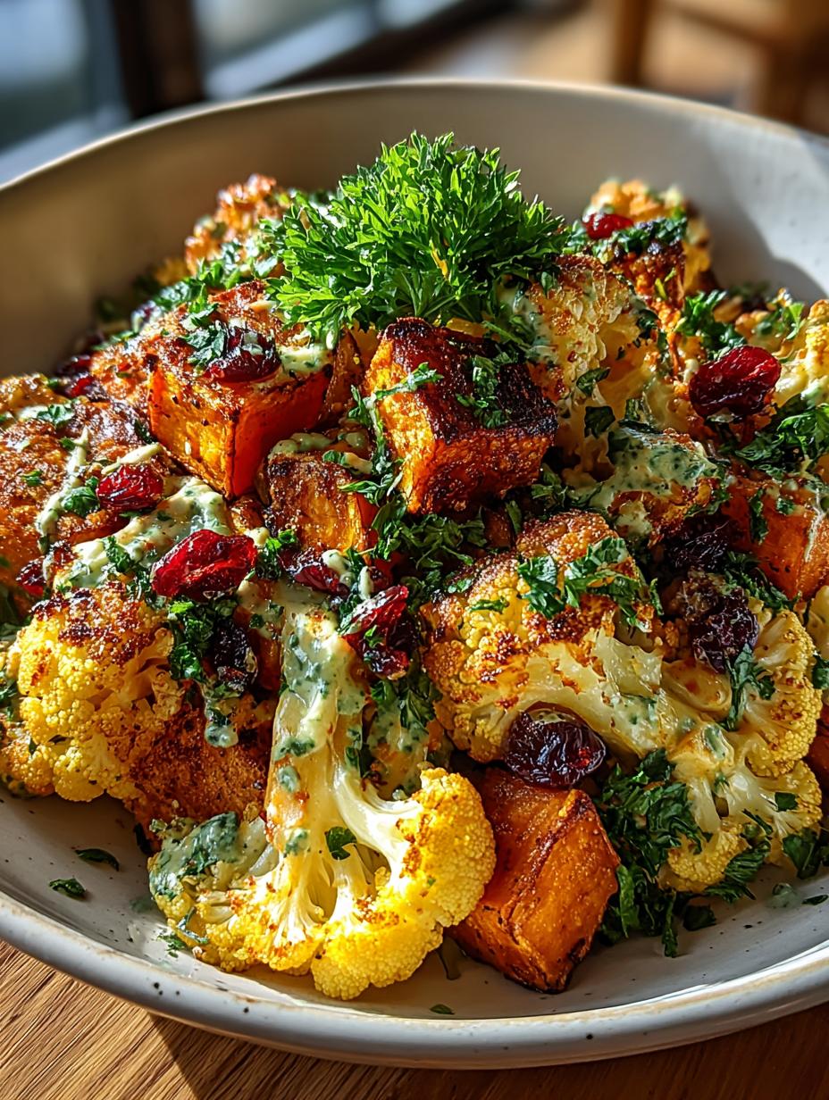 Curry Roasted Cauliflower Sweet Potato Salad - detail 2