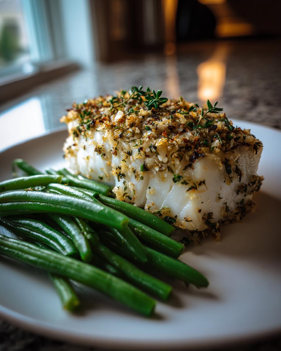Dijon Herb Baked Cod with Green Beans - detail 1