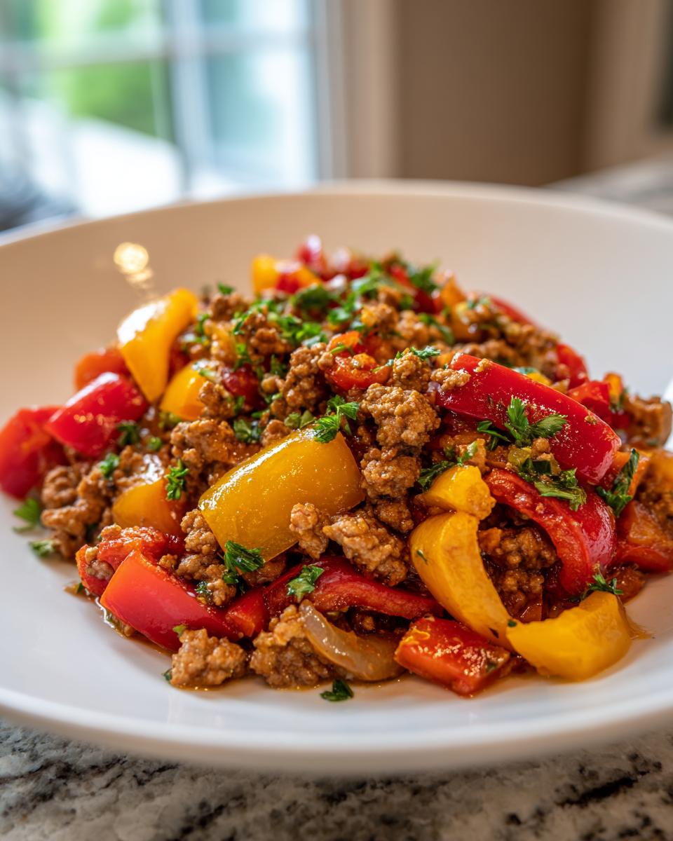 Easy Ground Turkey and Peppers One Pan Dinner - detail 1