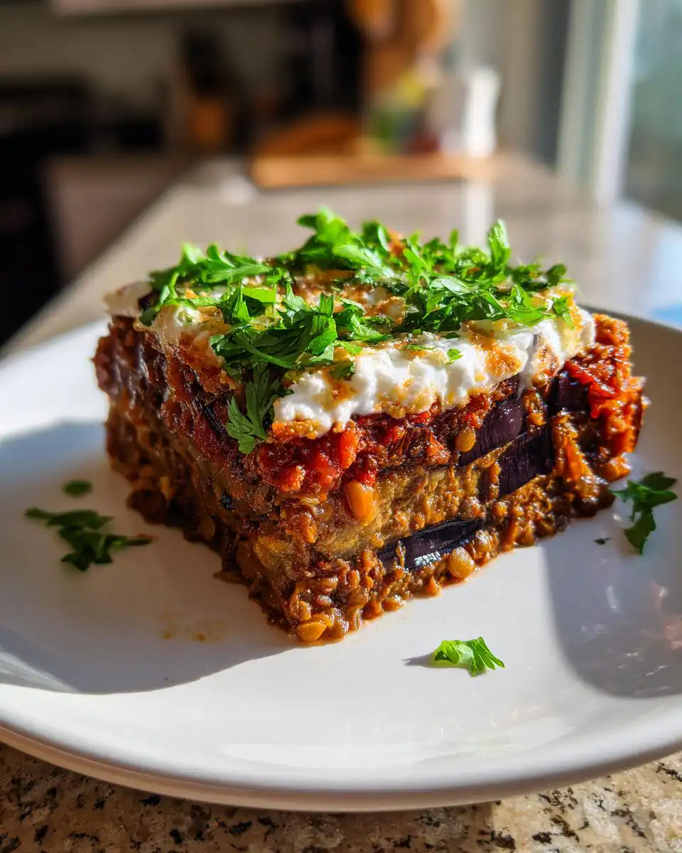 Eggplant and Lentil Mediterranean Bake - detail 1