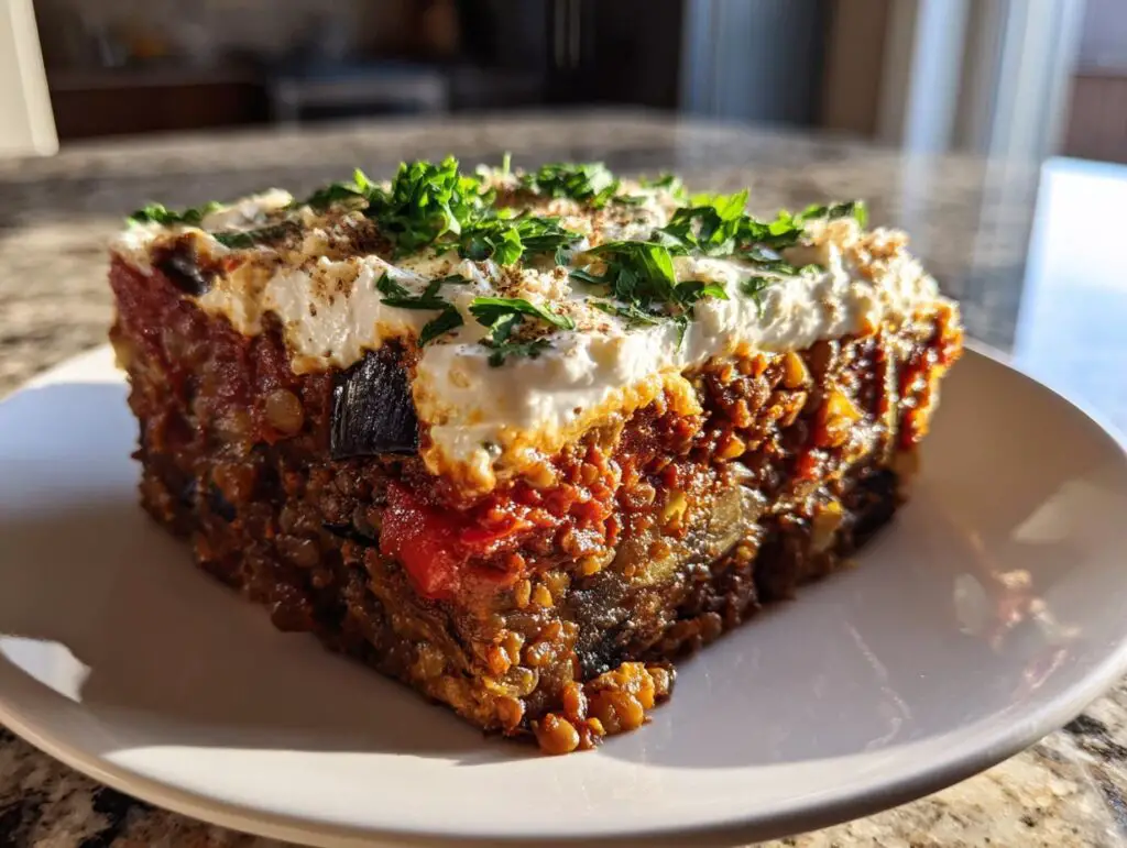 Eggplant and Lentil Mediterranean Bake