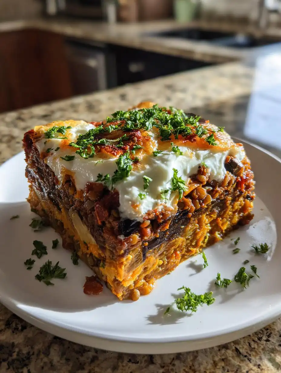 Eggplant and Lentil Mediterranean Bake - detail 2