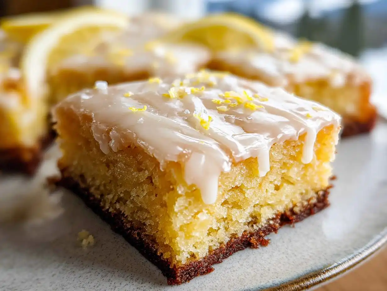 Amazing Fudgy Gluten Free Lemon Brownies in 16 bites