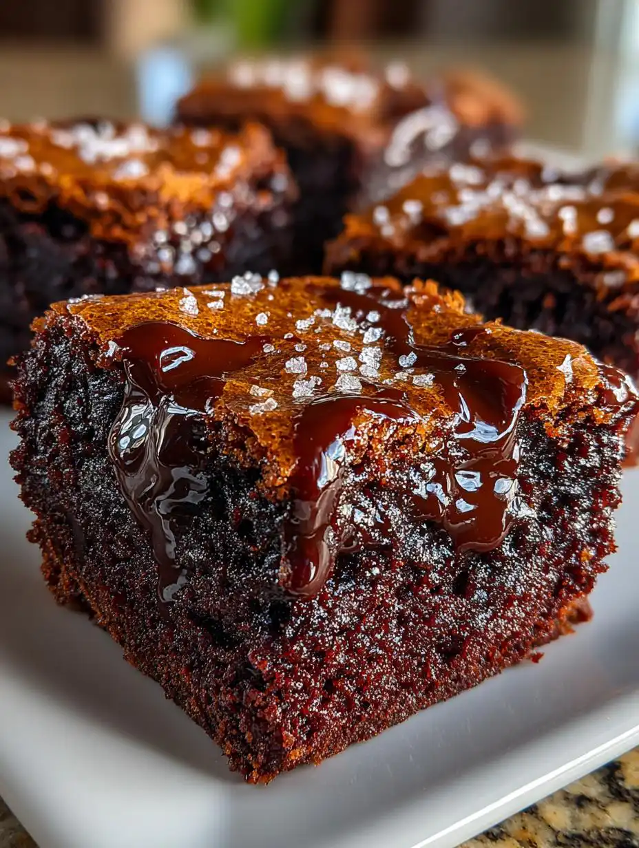 Fudgy Vegan Brownies with Shiny Crust - detail 2