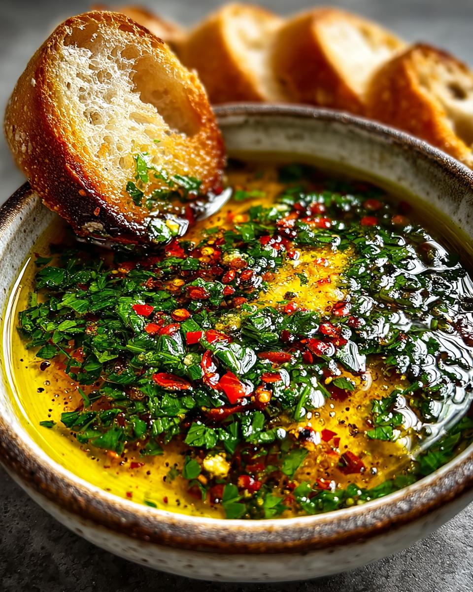 Garlic Olive Oil Dip for Bread - detail 1