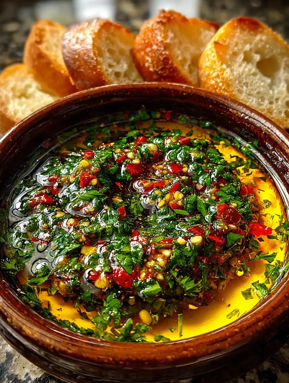 Garlic Olive Oil Dip for Bread - detail 2