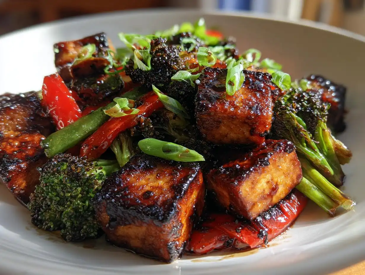Amazing Ginger Soy Glazed Tofu Stir Fry in 30 Min
