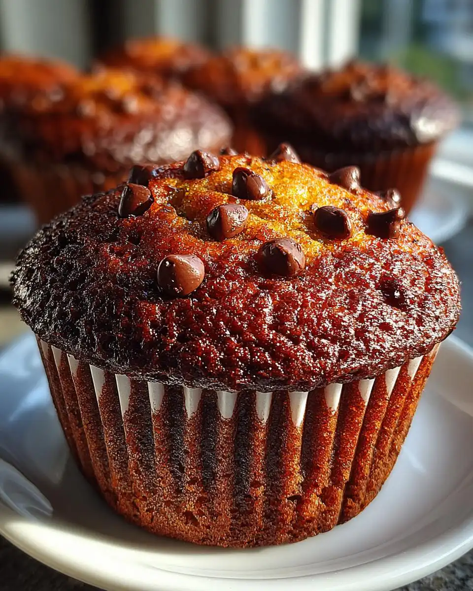 Gluten Free Chocolate Zucchini Muffins - detail 1