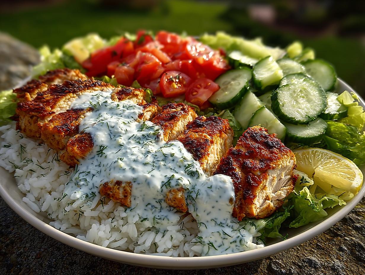 Amazing 35 Min Greek Chicken Bowls with Rice and Tzatziki
