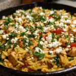 Greek Lemon Chicken Orzo Skillet