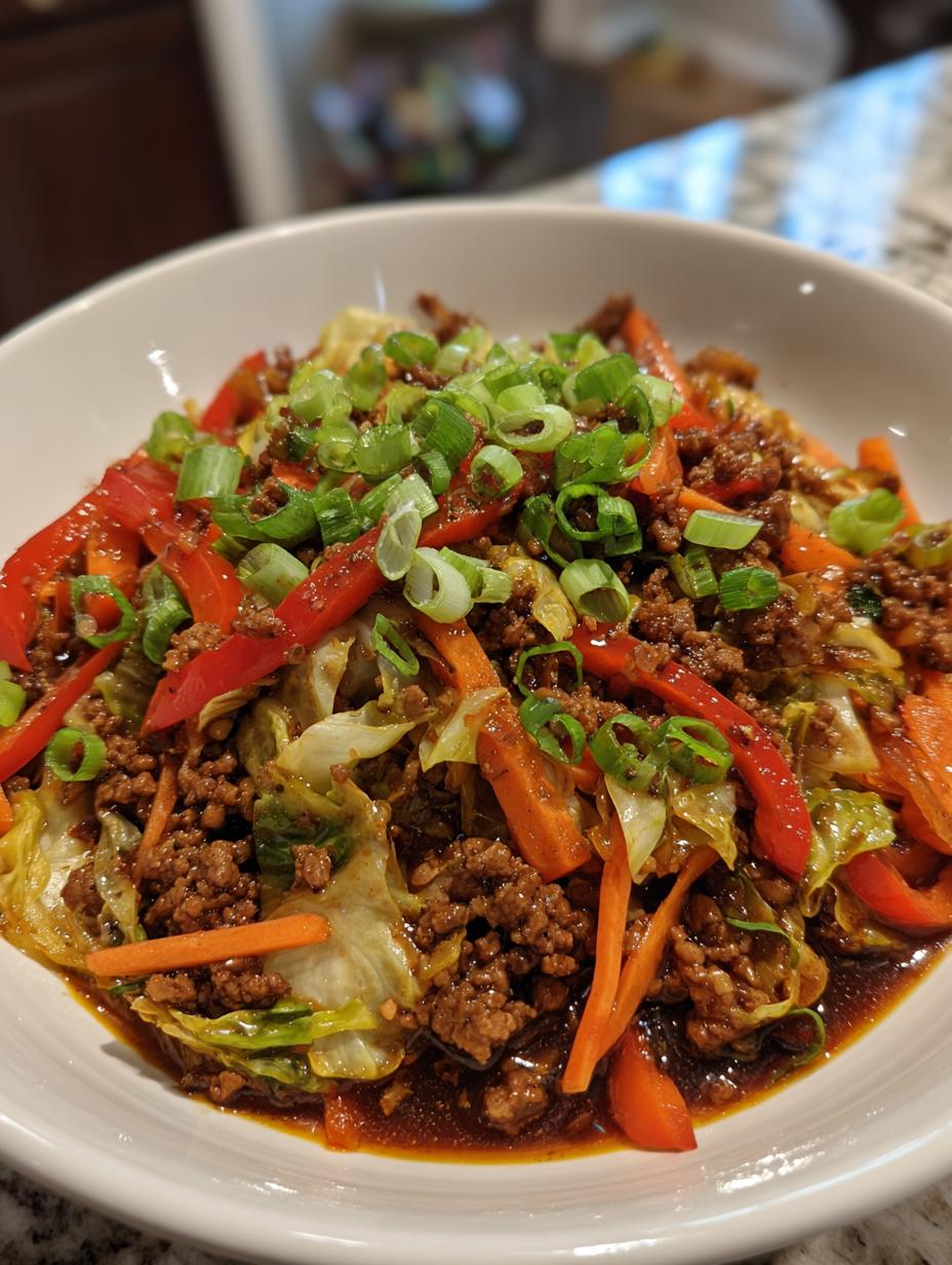 Ground Turkey Cabbage Stir Fry - detail 2