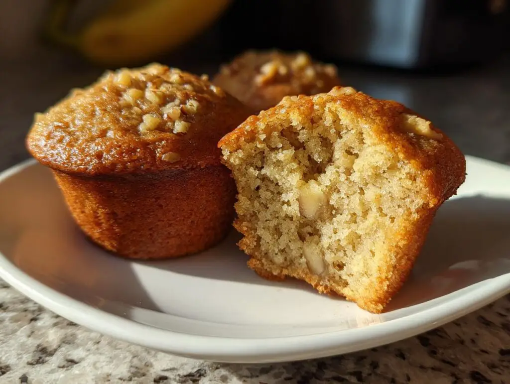 Healthy Banana Tahini Protein Muffins