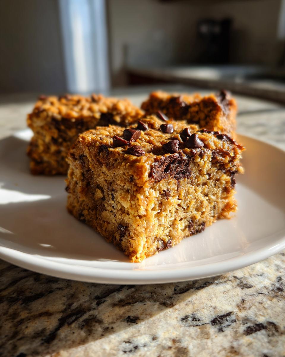 Healthy Chocolate Chip Chickpea Breakfast Blondies - detail 1