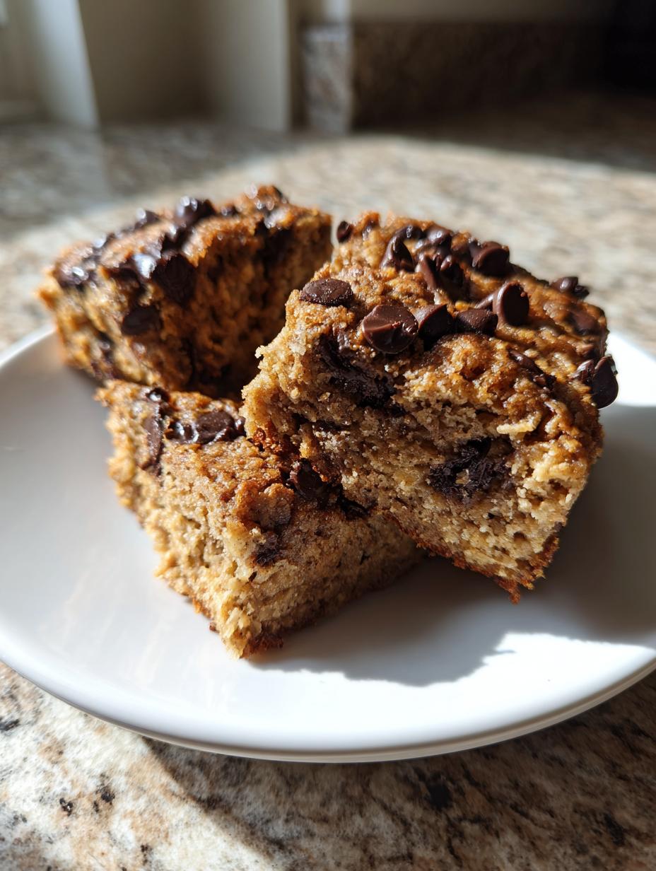 Healthy Chocolate Chip Chickpea Breakfast Blondies - detail 2