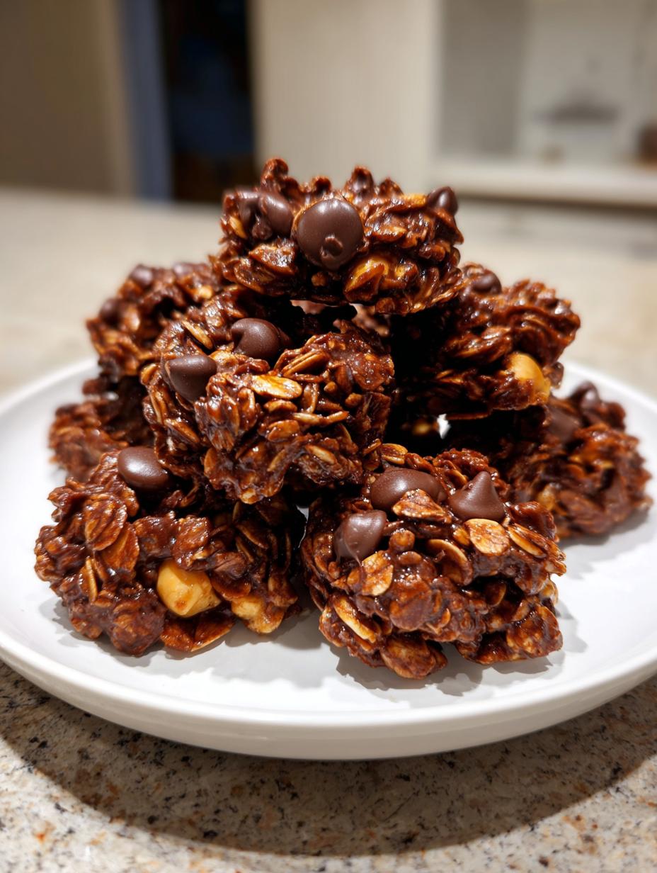 Healthy Dark Chocolate Peanut Butter Protein Granola - detail 2