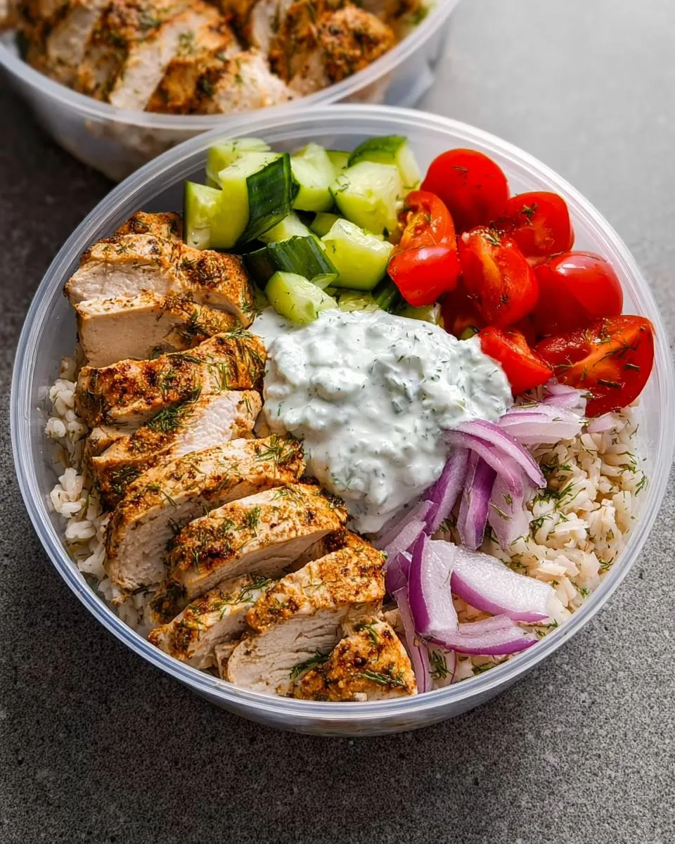 Healthy Greek Chicken Meal Prep Bowl (High-Protein) - detail 1