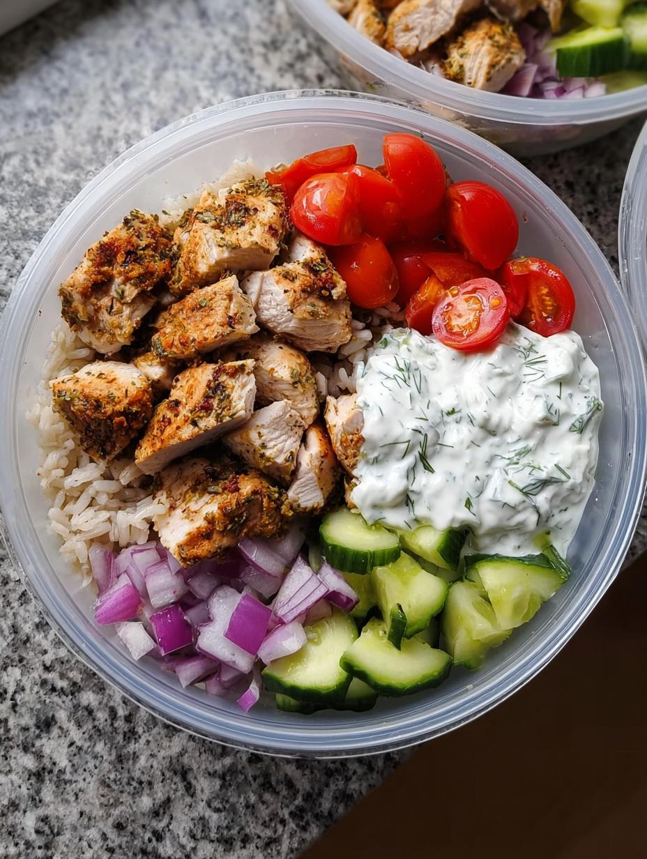 Healthy Greek Chicken Meal Prep Bowl (High-Protein) - detail 2