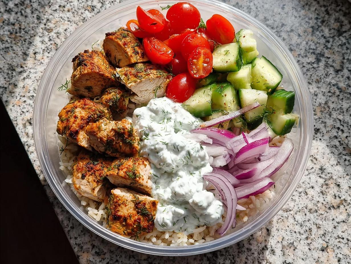 Amazing 4-Day Healthy Greek Chicken Meal Prep Bowl