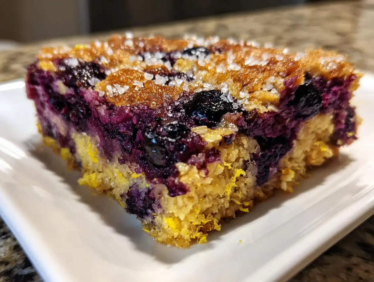 Healthy Lemon Blueberry Baked Oatmeal Zesty 1 Bowl