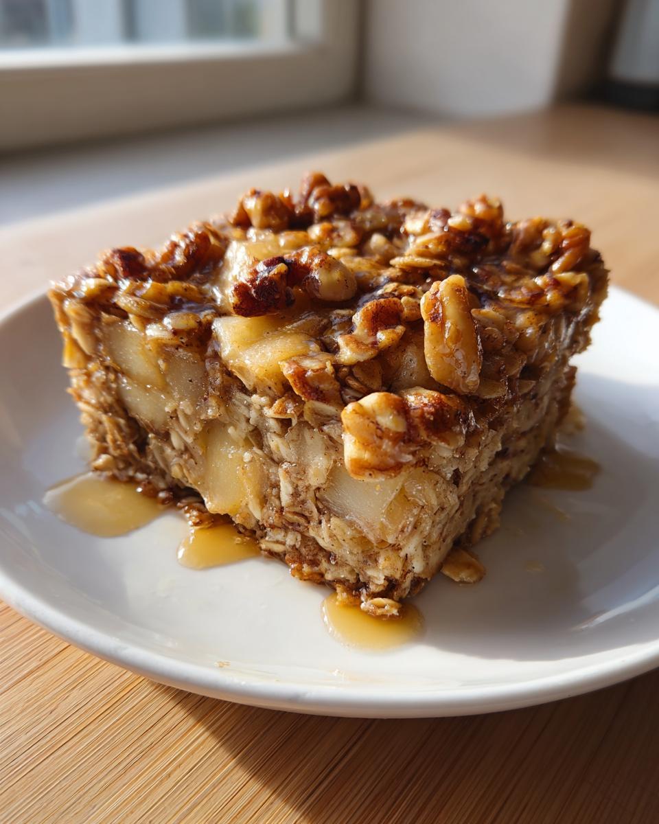 Healthy Maple Walnut Baked Pear Oatmeal - detail 1