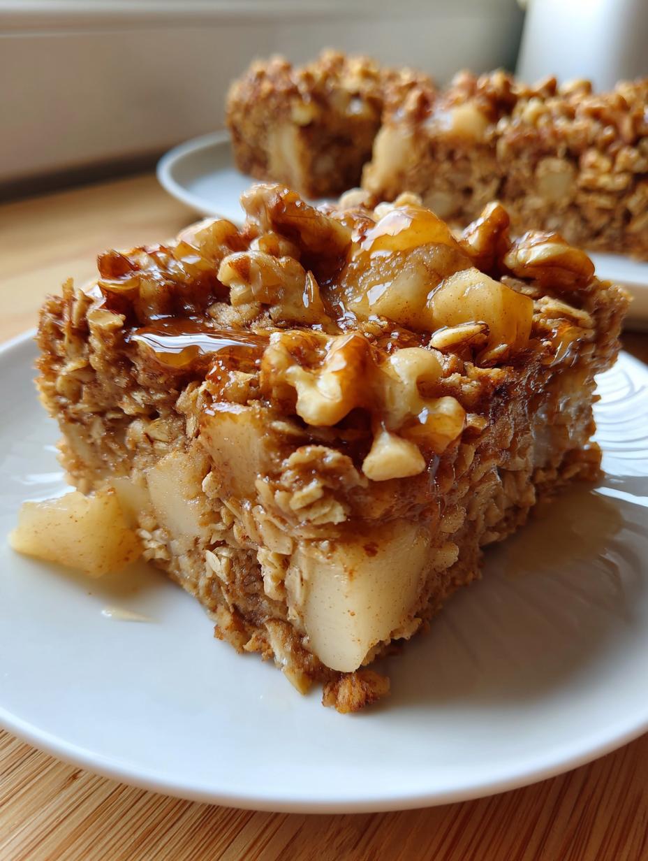 Healthy Maple Walnut Baked Pear Oatmeal - detail 2