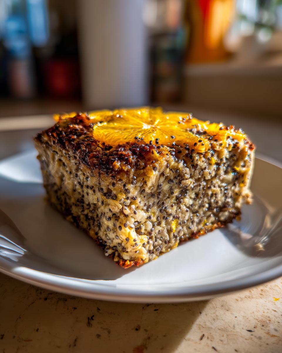 Healthy Orange Poppy Seed Oatmeal Breakfast Bake - detail 1