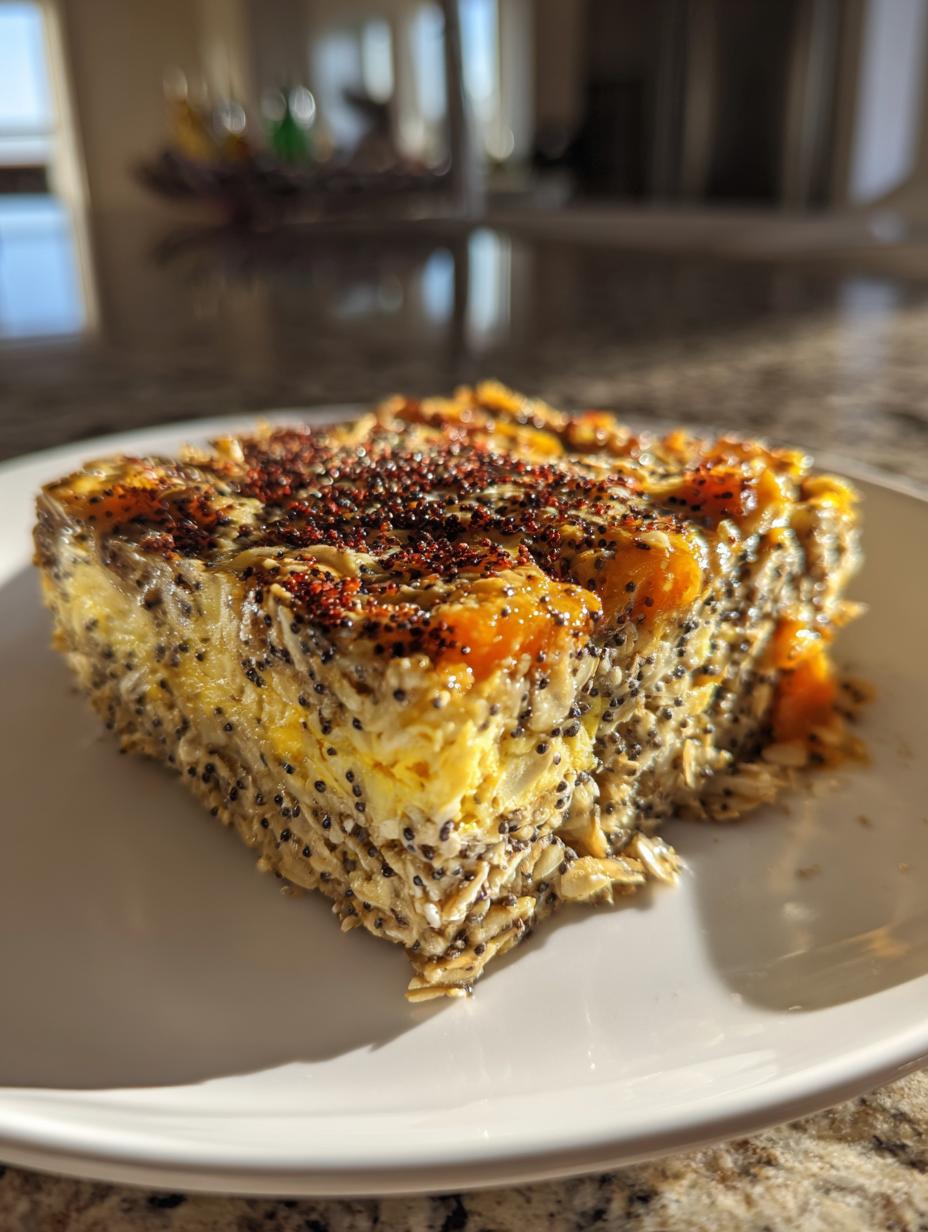 Healthy Orange Poppy Seed Oatmeal Breakfast Bake - detail 2