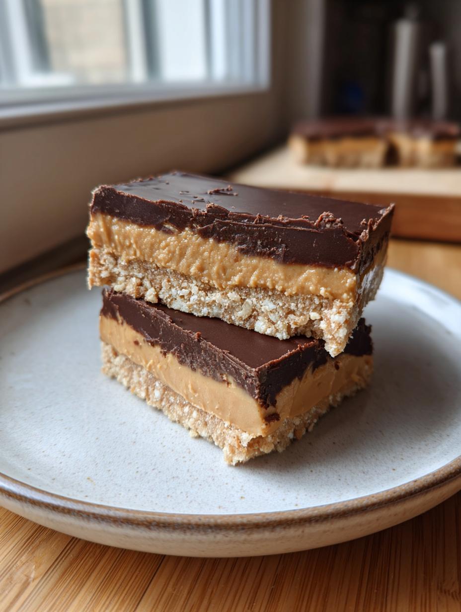 Healthy Peanut Butter Twix Bars - detail 2