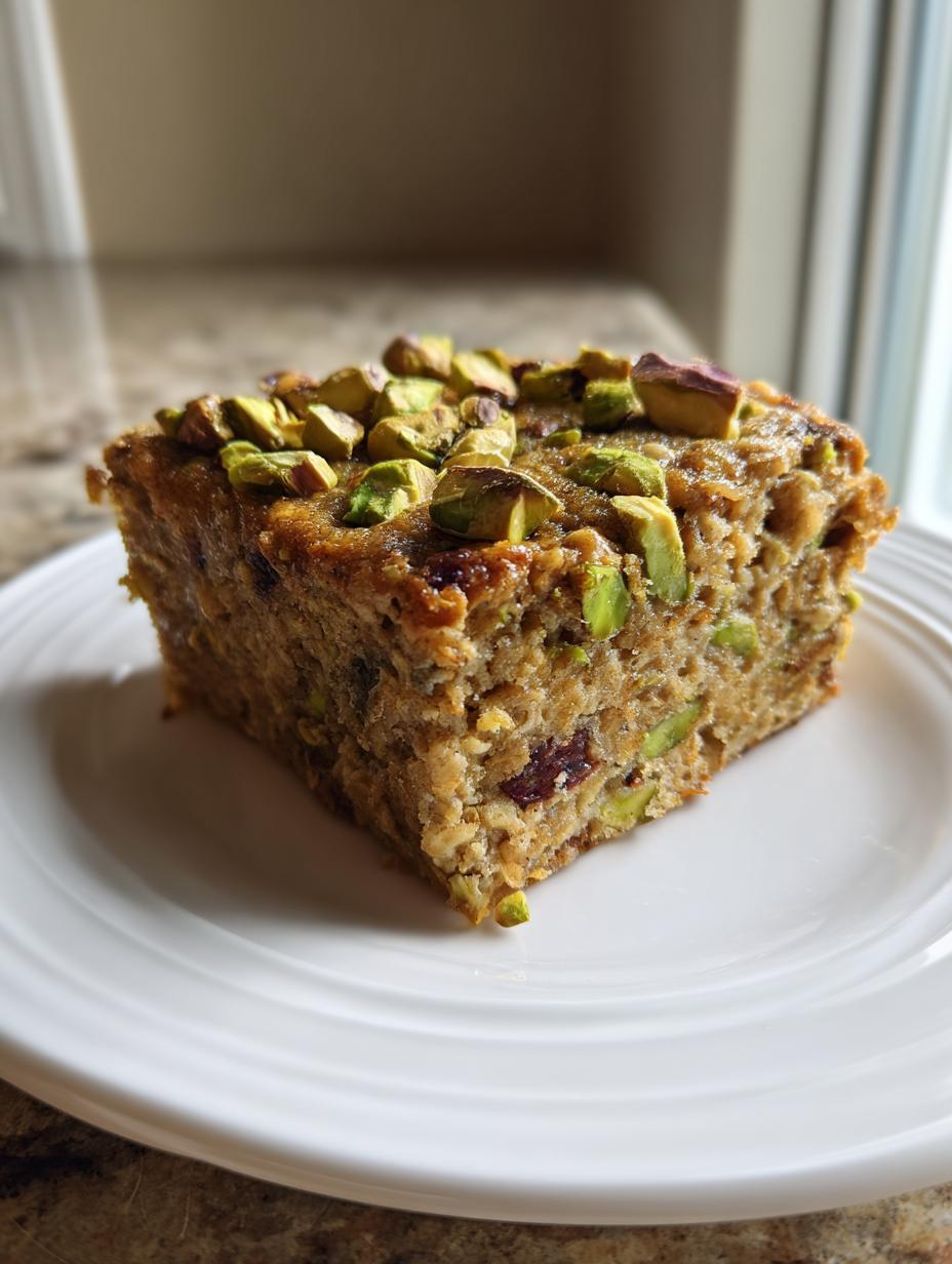 Healthy Pistachio Cardamom Baked Oats - detail 2