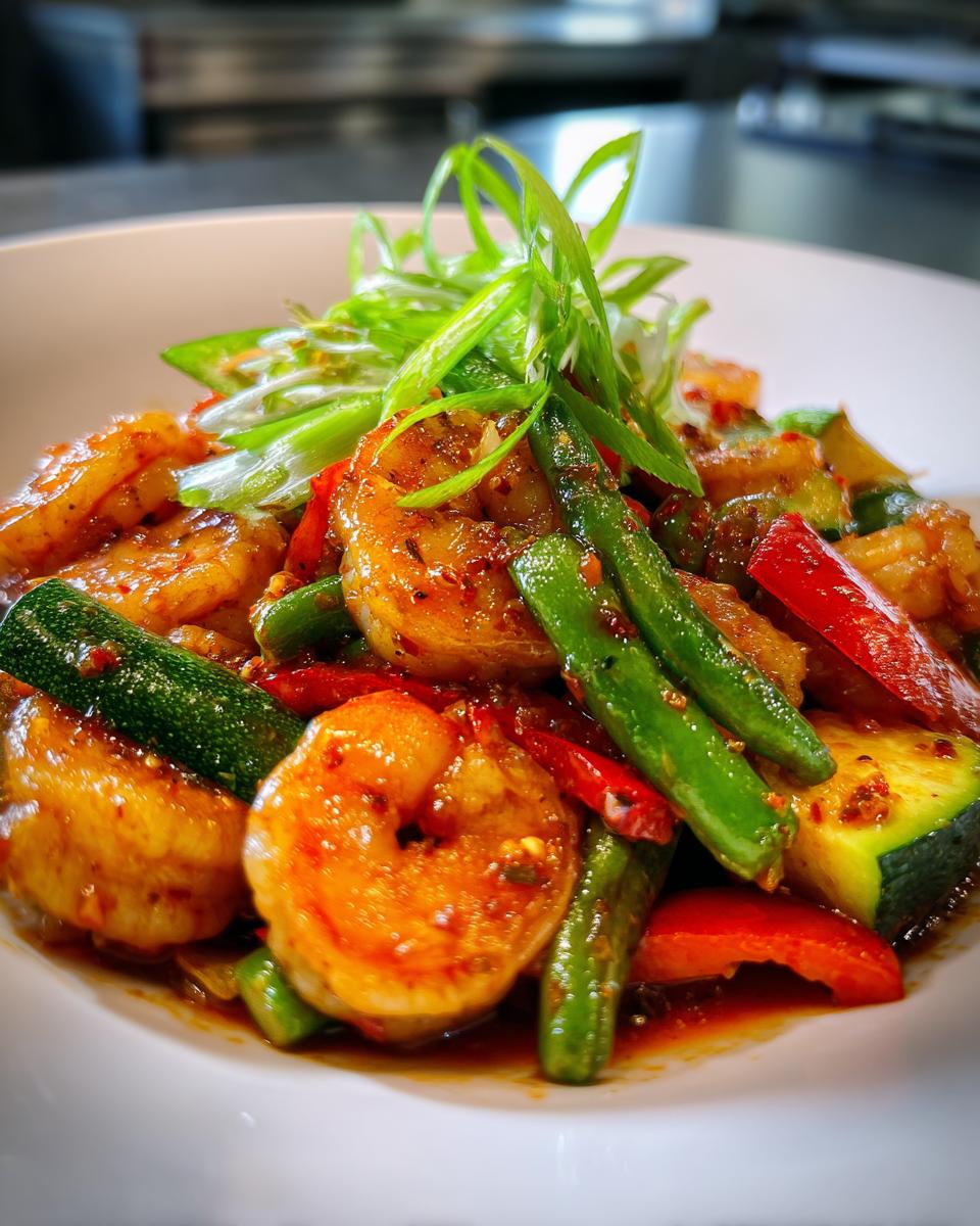 Healthy Spicy Shrimp and Vegetable Stir Fry - detail 1