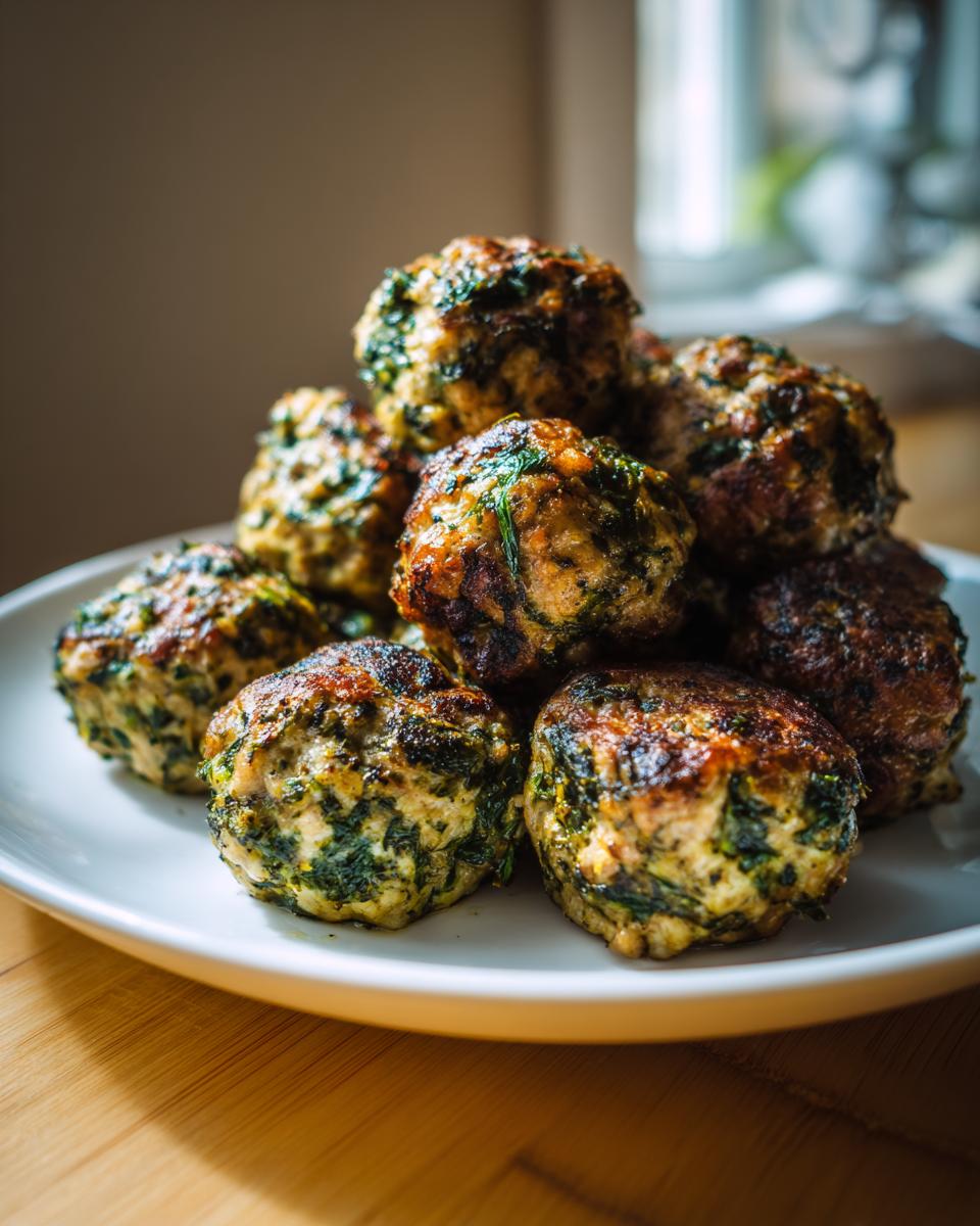 Healthy Turkey Spinach Pesto Meatballs - detail 1