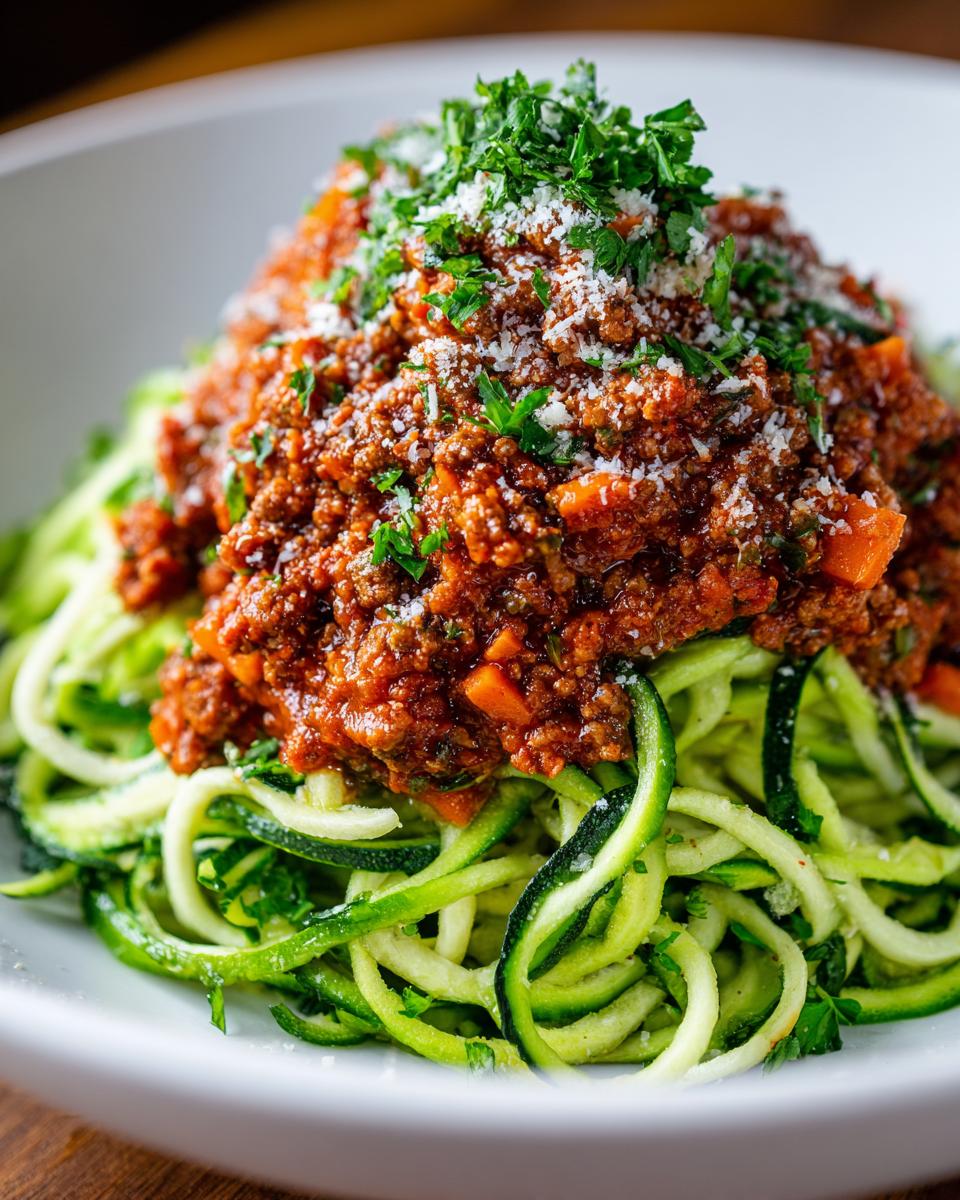 Healthy Zucchini Noodle Turkey Bolognese - detail 1
