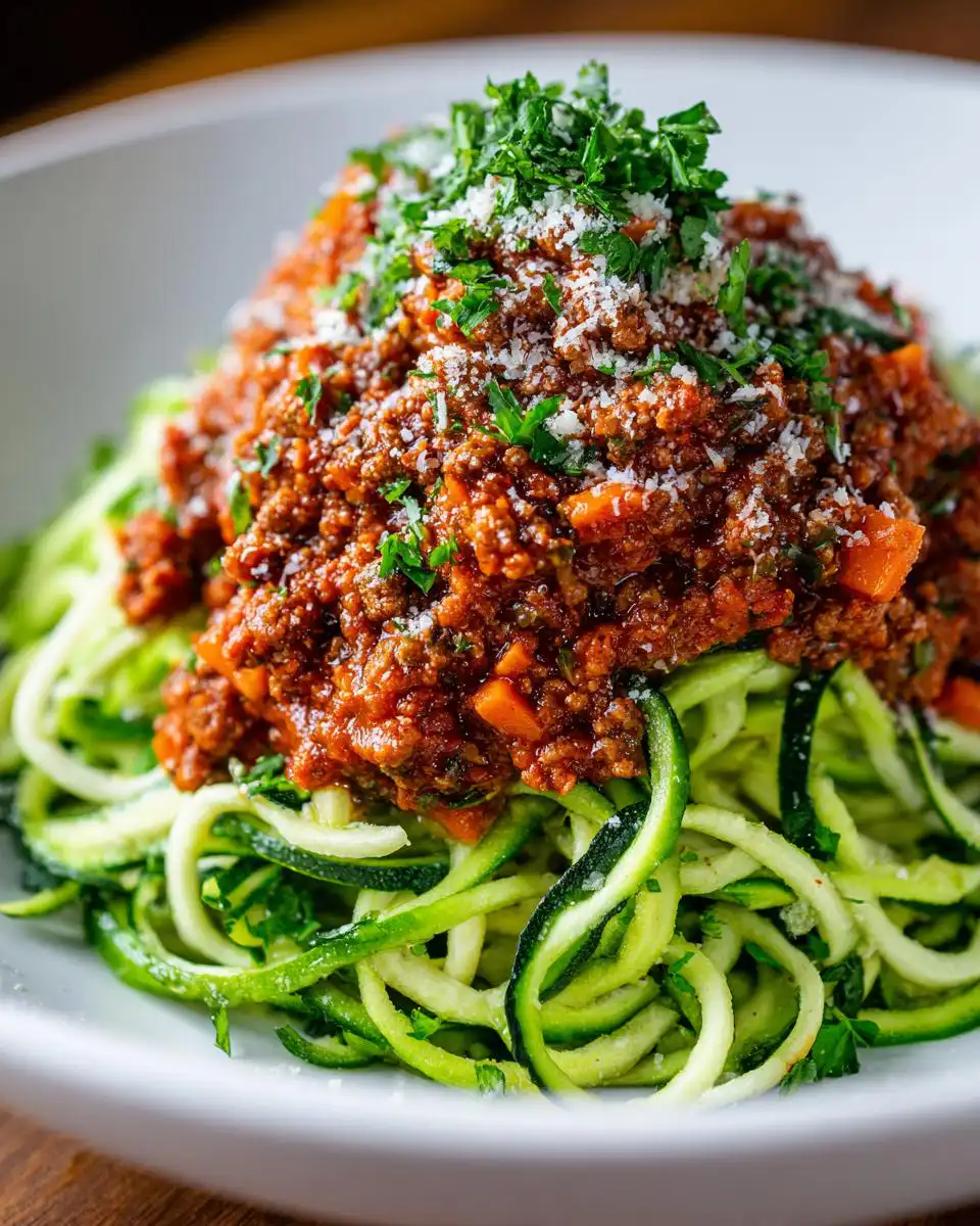 Healthy Zucchini Noodle Turkey Bolognese - detail 1