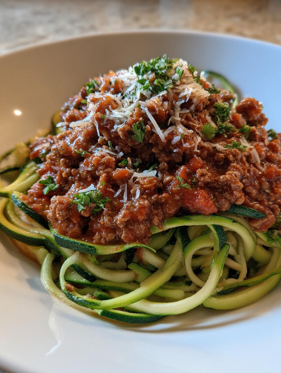 Healthy Zucchini Noodle Turkey Bolognese - detail 2