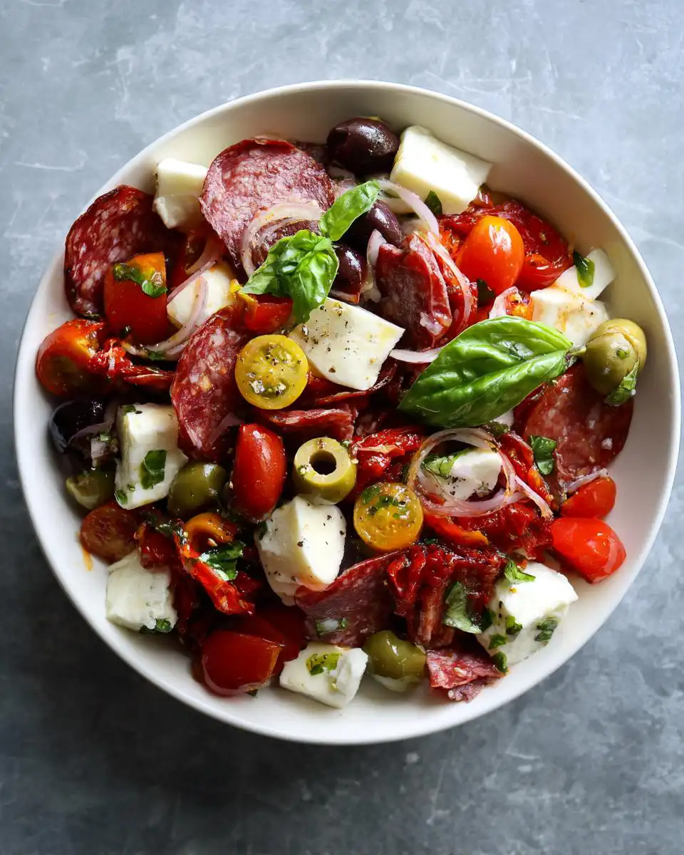 High Protein Antipasto Salad Easy No Lettuce - detail 1