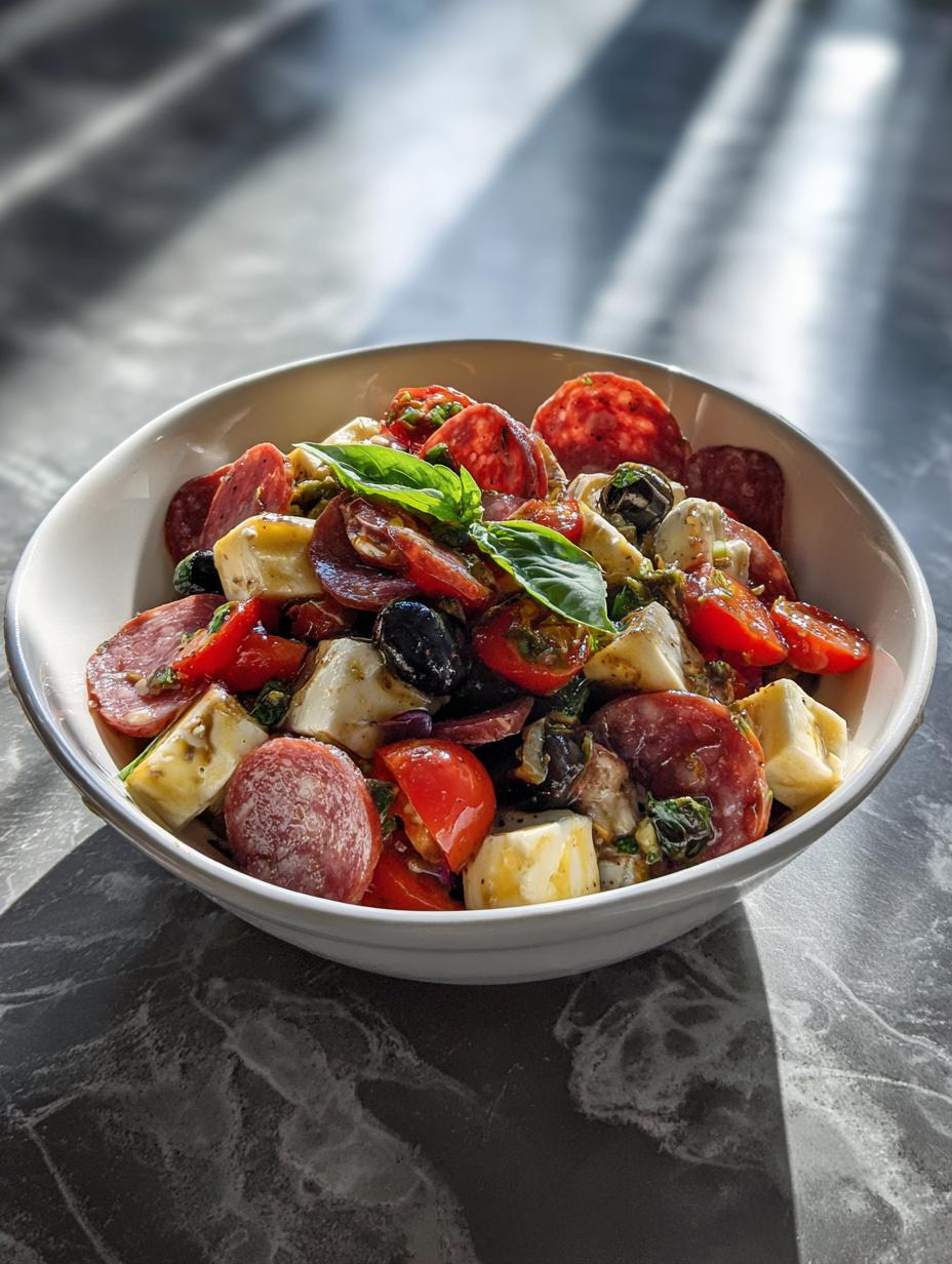 High Protein Antipasto Salad Easy No Lettuce - detail 2