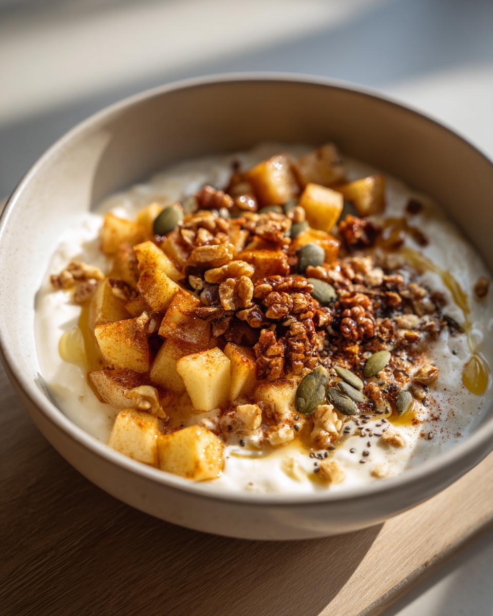 High Protein Apple Cinnamon Skyr Breakfast Bowl - detail 1