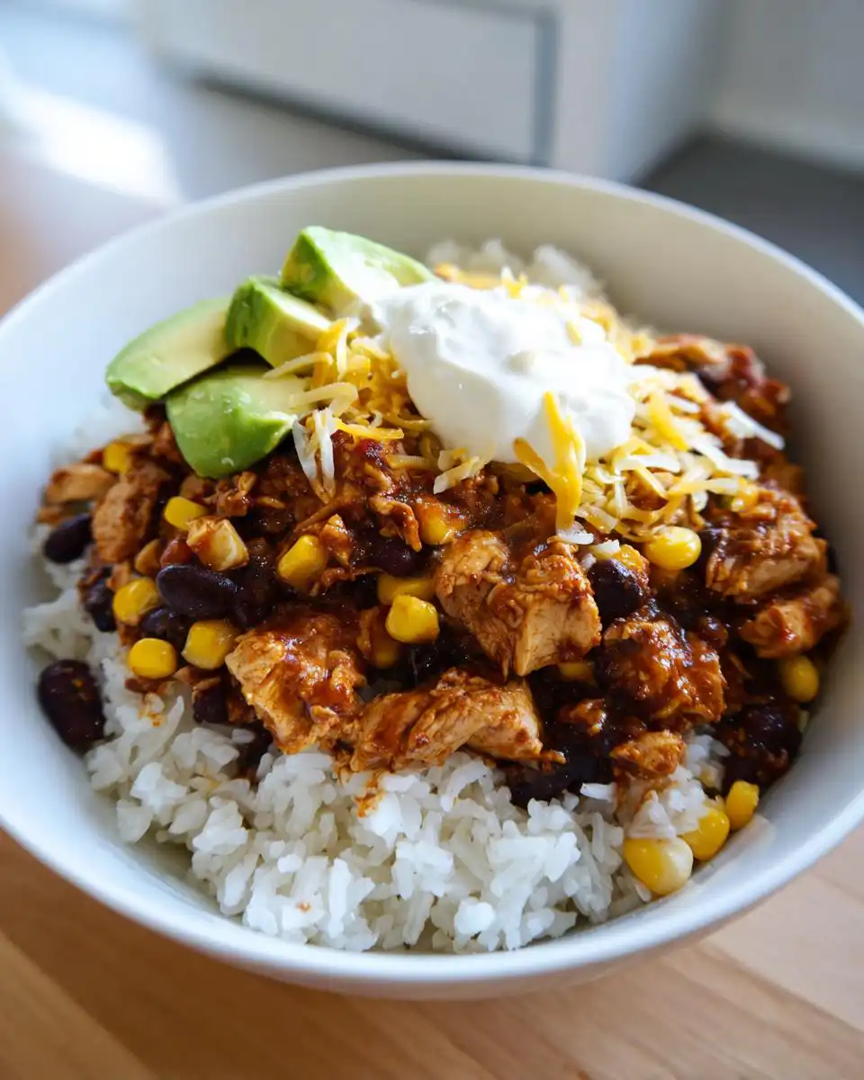 High Protein Chicken Burrito Bowl Meal Prep - detail 1