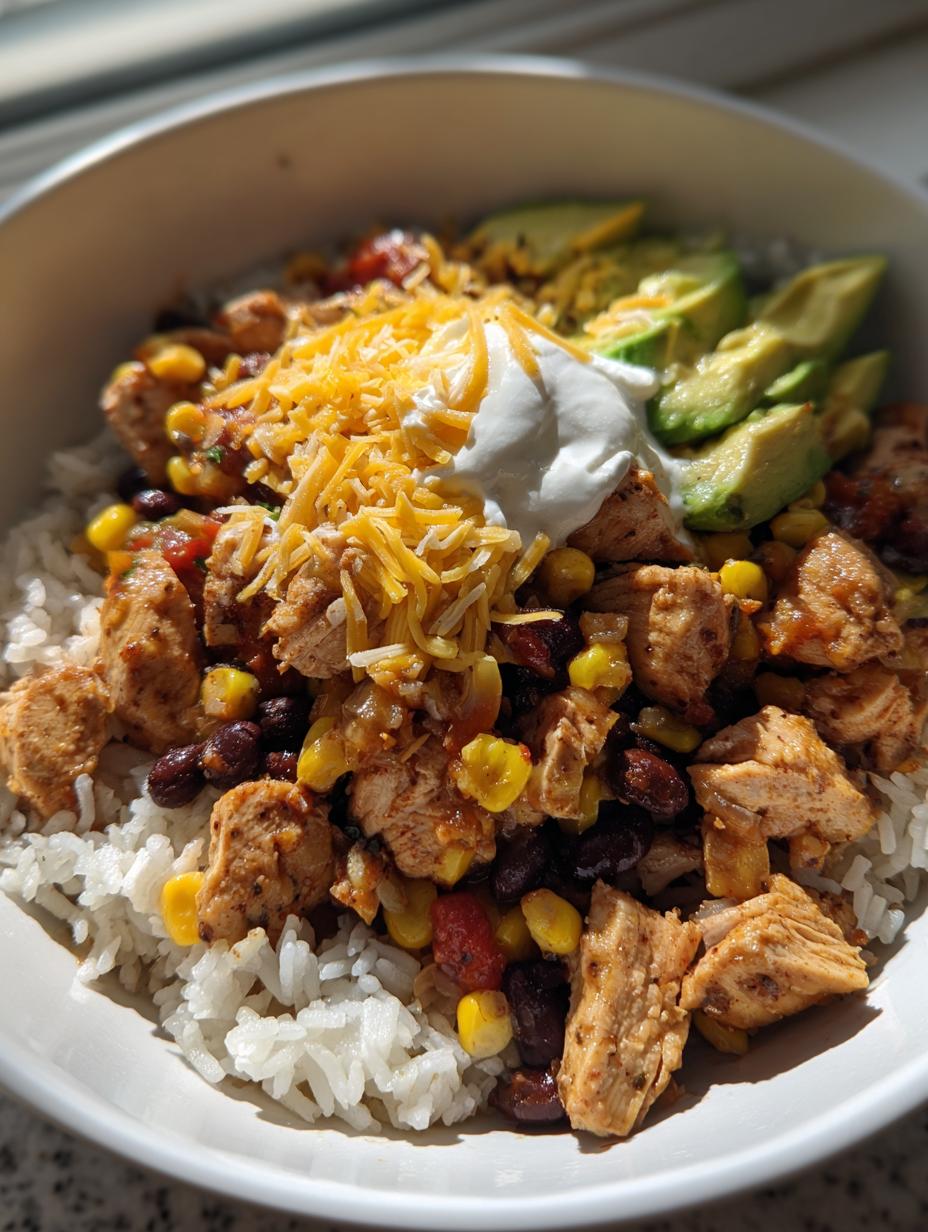 High Protein Chicken Burrito Bowl Meal Prep - detail 2