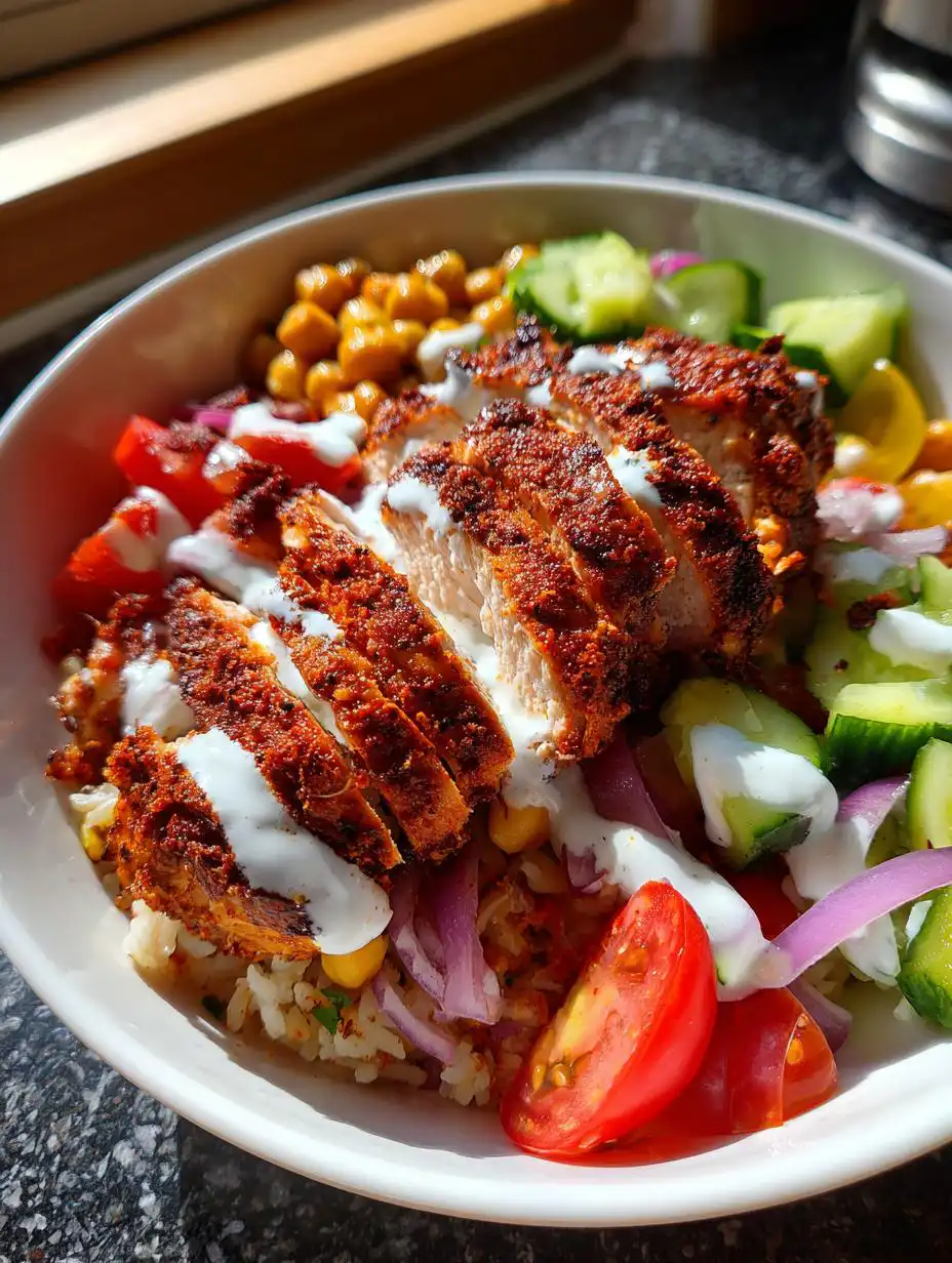 High Protein Chicken Shawarma Bowls with Fresh Veggies - detail 2