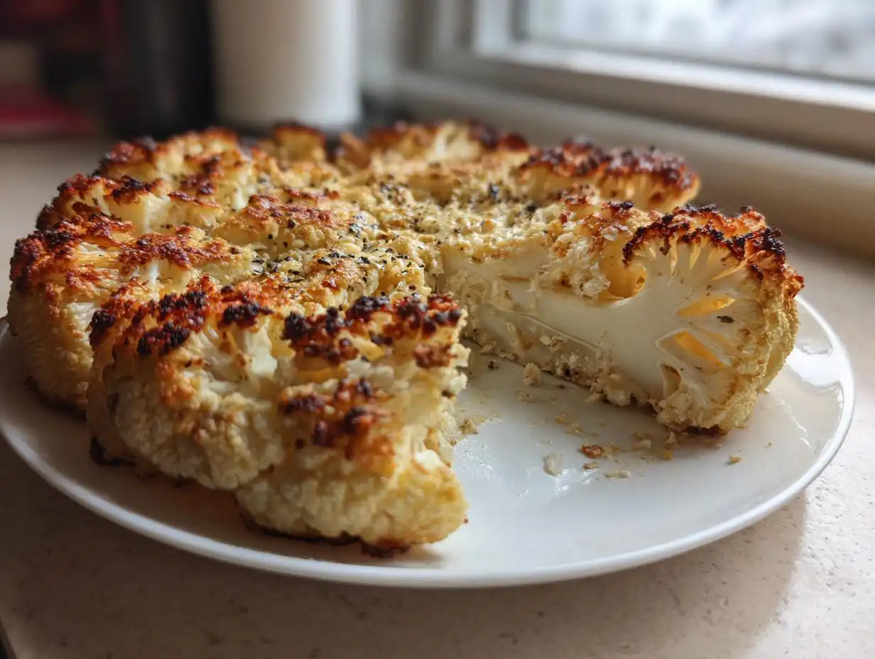 Amazing 4 High Protein Crispy Parmesan Cauliflower Steaks