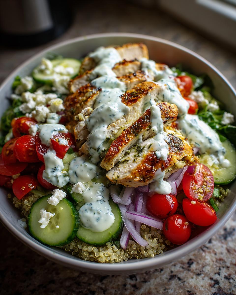 High Protein Greek Chicken Bowls Meal Prep - detail 1