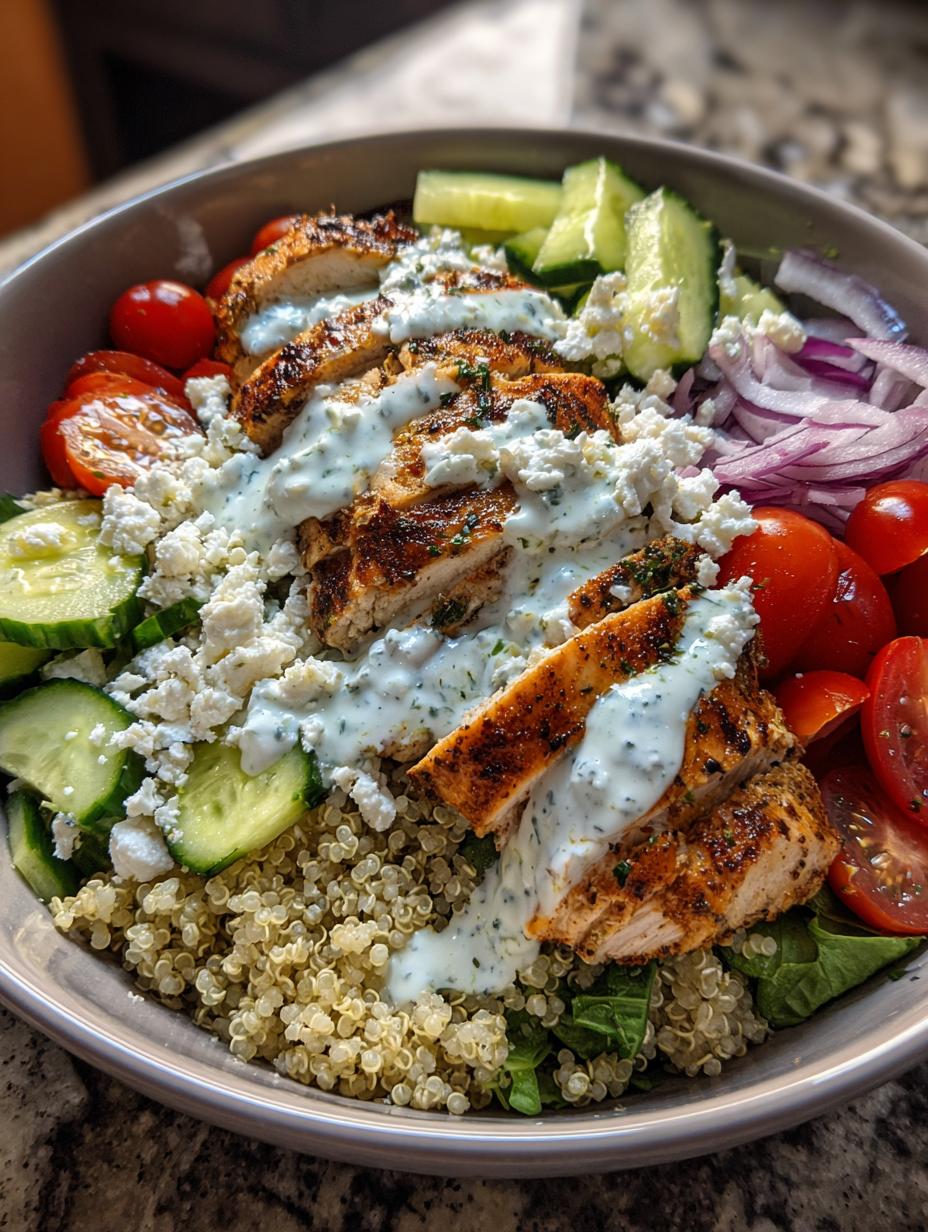High Protein Greek Chicken Bowls Meal Prep - detail 2