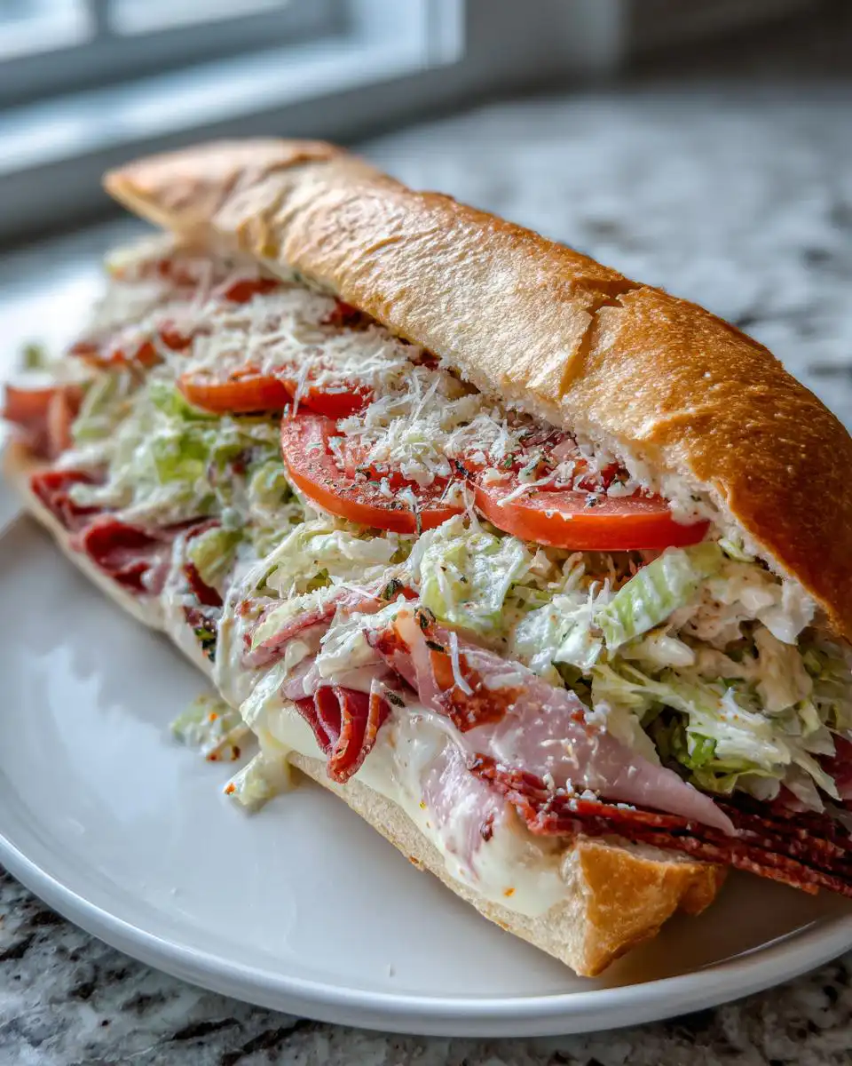 High Protein Italian Grinder Salad Sandwich with Creamy Herb Dressing - detail 1