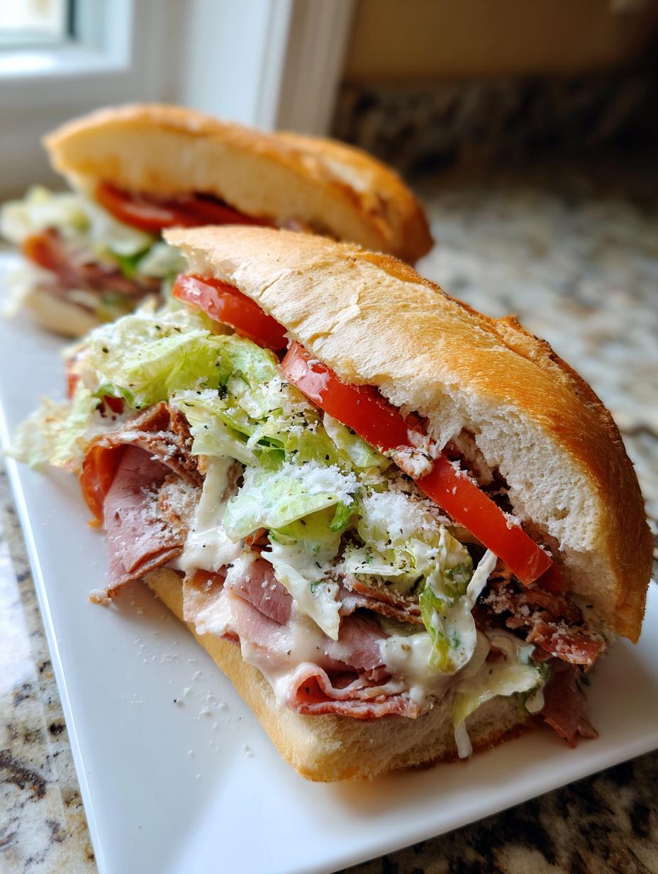 High Protein Italian Grinder Salad Sandwich with Creamy Herb Dressing - detail 2