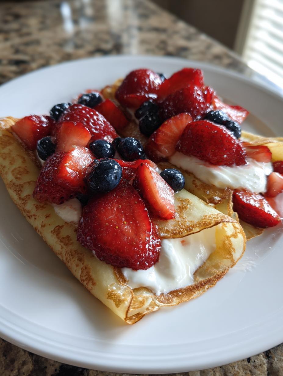 High Protein Lemon Ricotta Crepes with Fresh Berries - detail 2