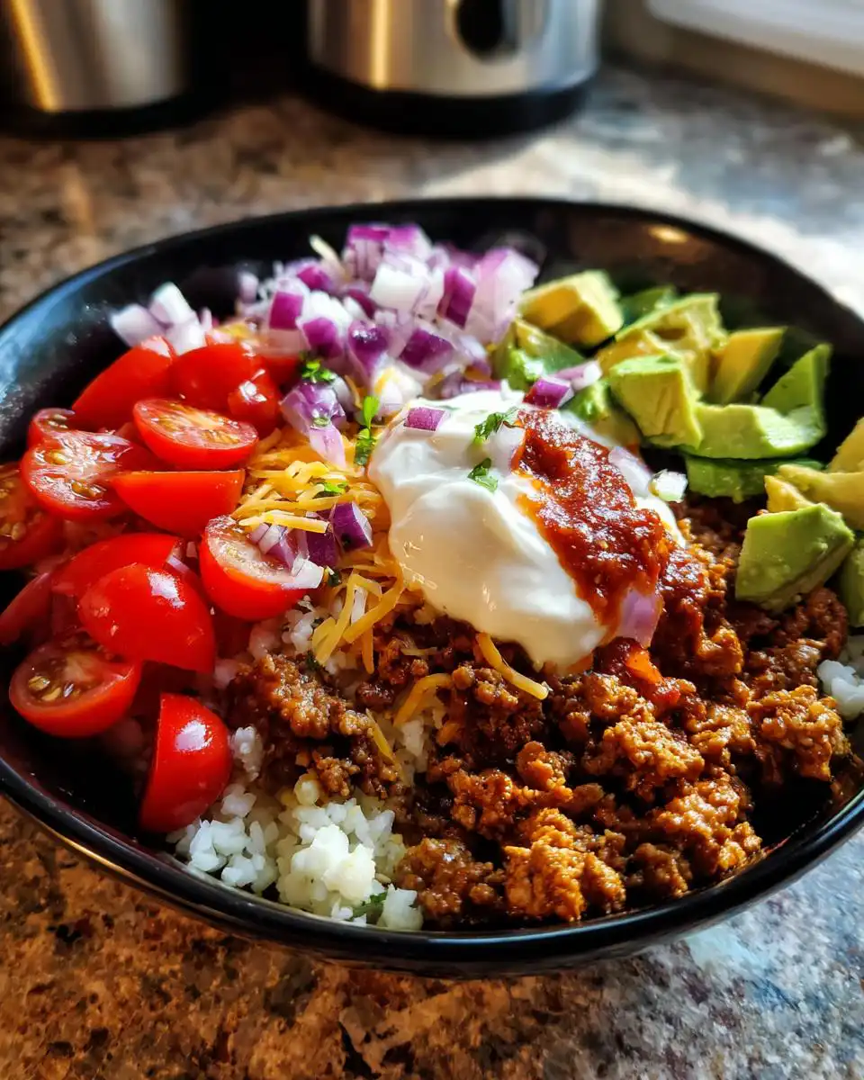 High Protein Low Carb Burrito Bowl - detail 1