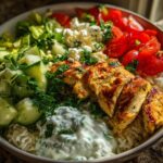 High Protein Mediterranean Lemon Dill Chicken Bowls