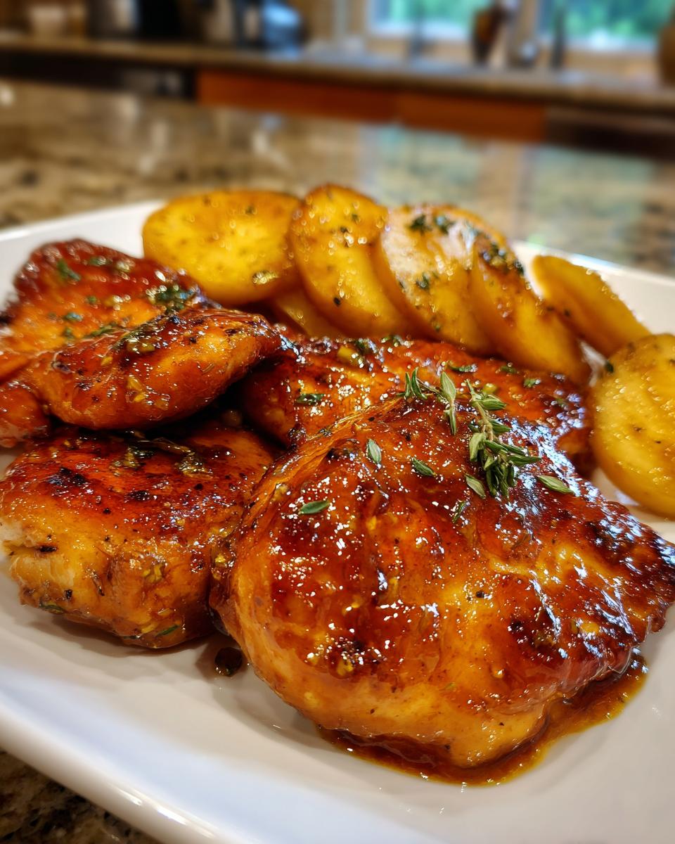 Honey Mustard Glazed Chicken Tenderloin with Apples - detail 1